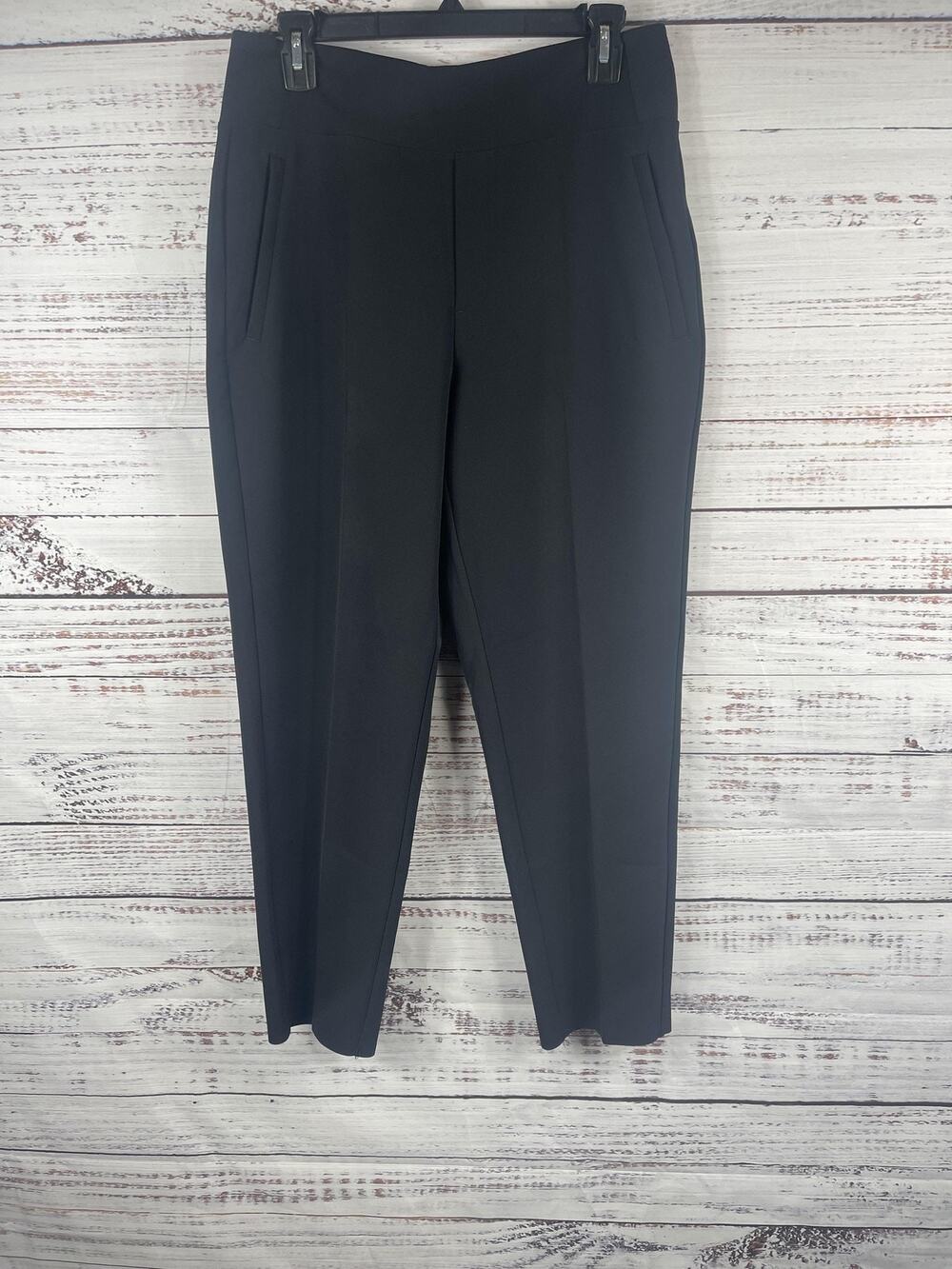 Athleta Pants Women's 8 Black Pull On Tapered Ankle Stretch Dress Work Career